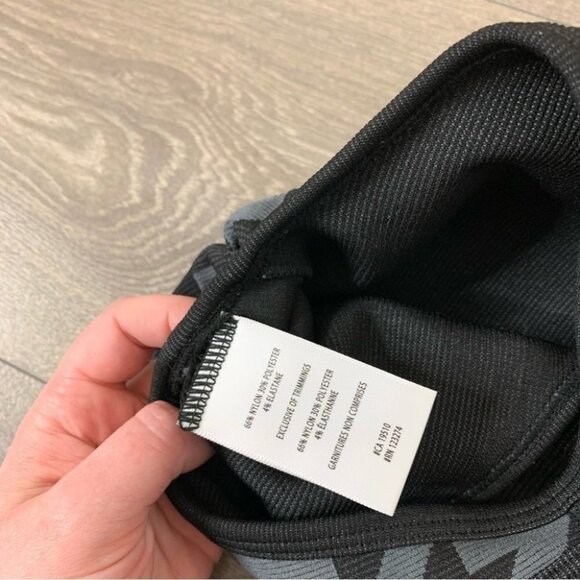 Lole Marlowe Sports Bra Seamless Black Grey Houndstooth Cropped Tank Top - Picture 11 of 13